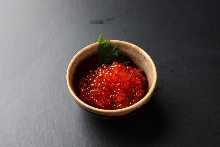 Small bowl of salmon roe