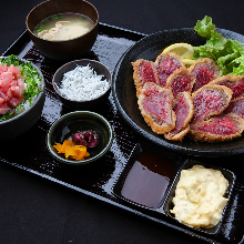 Tuna rare cutlet set meal