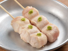 Chicken tenderloin skewer with wasabi