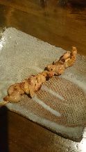 Chicken skin skewer