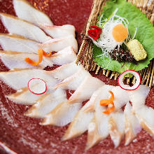 Atka mackerel sashimi