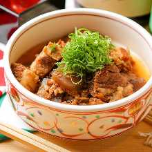 Simmered beef tendon with konjac