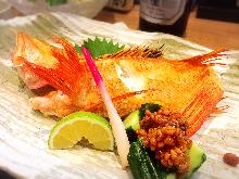 Salt roasted kichiji rockfish