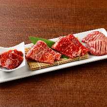 Special Selection Four Varieties (Premium Salted Tongue / Gyukaku Premium Short Ribs / Black Wagyu Beef Short Ribs / Premium Skirt Steak)