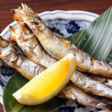 Seared shishamo smelt