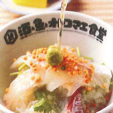 Kaisen chazuke (seafood and rice with tea)