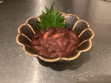 Firefly squid pickled in soy sauce