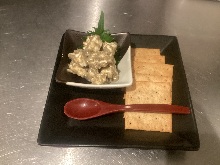 Crab with miso and cheese