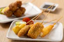 Assorted fried cutlet skewers, 5 kinds