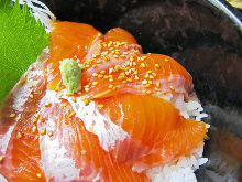 Salmon rice bowl