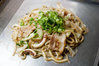 Wheat noodles with green onion and miso