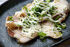Grilled squid fin with green onion and mayonnaise
