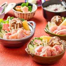 Toriyone-Gogen ( Set Meal of individual sized Chicken hot pot )