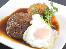 Wagyu beef hamburger steak