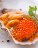 Cold Oysters with Sea Urchin & French Caviar Topping