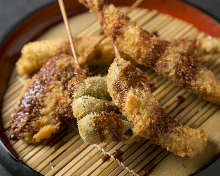 Assorted fried cutlet skewers, 5 kinds
