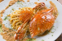 Pasta with crab