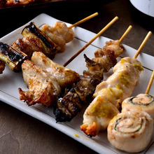 Assorted grilled chicken skewers, 5 kinds