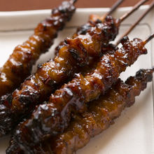 Chicken skin skewer