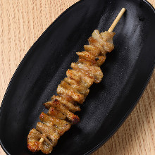 Chicken skin skewer