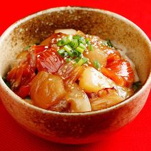 Seafood rice bowl