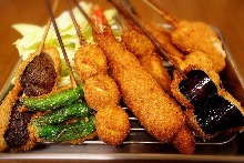 Assorted fried cutlet skewers, 10 kinds