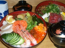 Seafood rice bowl