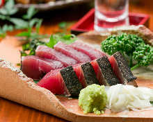 Seared skipjack tuna