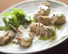 Grilled oysters with butter