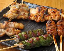 Assorted grilled chicken skewers, 5 kinds