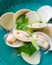 Manila clams steamed with sake