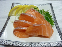 Salmon sashimi