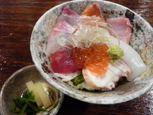 Seafood rice bowl