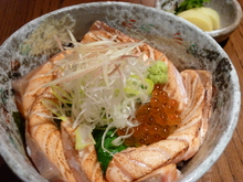 "Oyako" salmon roe and Japanese salmon rice bowl