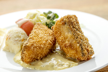 Deep-fried salmon