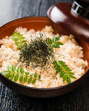 Minced sea bream and rice