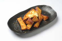 Fried and buttered sweet potato