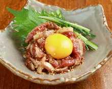 Seared duck tartare