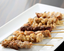 Assorted grilled chicken skewers, 5 kinds