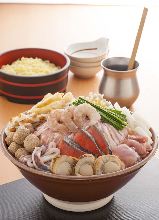 Seafood salt sumo wrestlers' stew