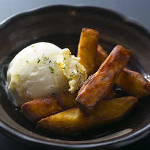 Fried and buttered sweet potato