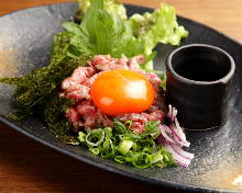 Rare steak tartare