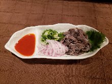 Senmai (omasum) sashimi