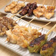 Assorted grilled chicken skewers, 10 kinds