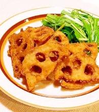 Lotus root tempura