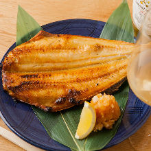 Salted and grilled Atka mackerel