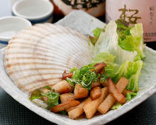 Grilled scallop with butter