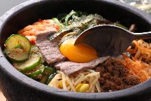 Stone grilled bibimbap