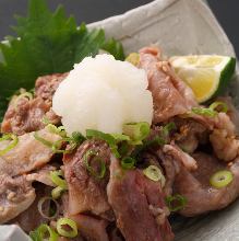 Food dressed with ponzu