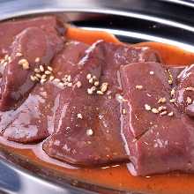 Beef liver (yakiniku)